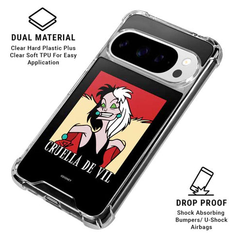 Disney Villains Cruella de Vil Google Pixel 10 Pro XL Clear Case
